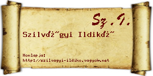 Szilvágyi Ildikó névjegykártya