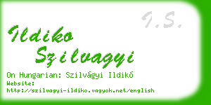 ildiko szilvagyi business card